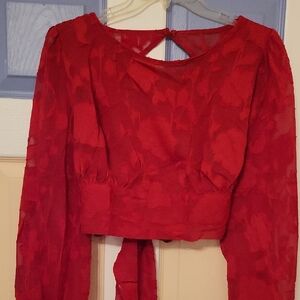 Elegant Red Women's Top